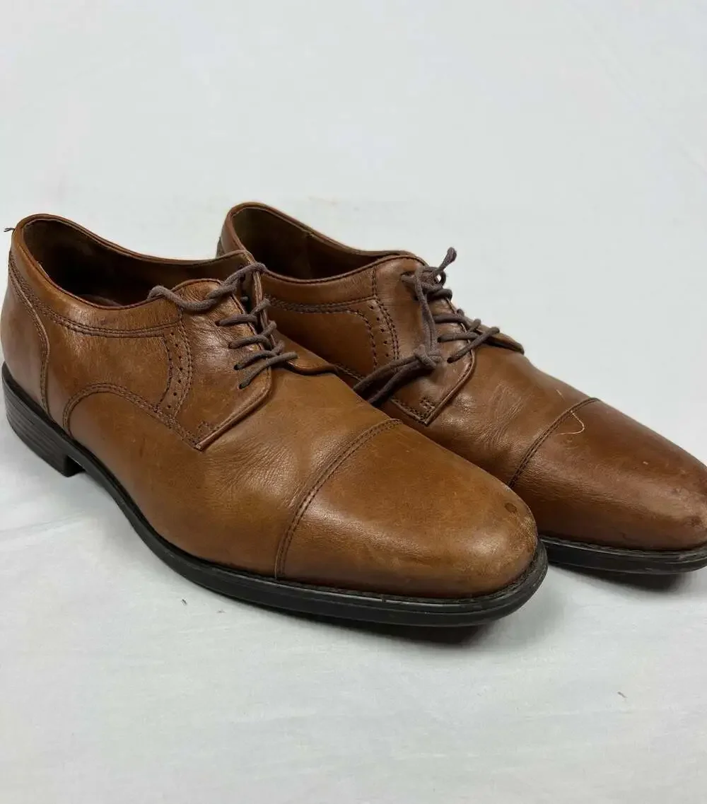 Johnston & Murphy Men's Branning XC4 Waterproof Cap-Toe Oxford Tan Leather Shoes